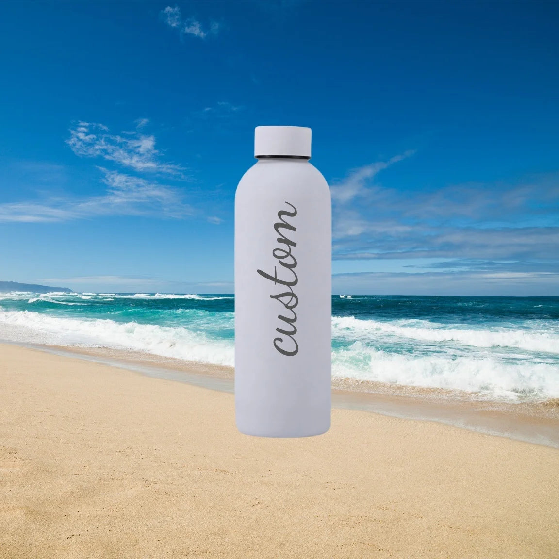 Gourde en inox 500 ml isotherme — Blanc