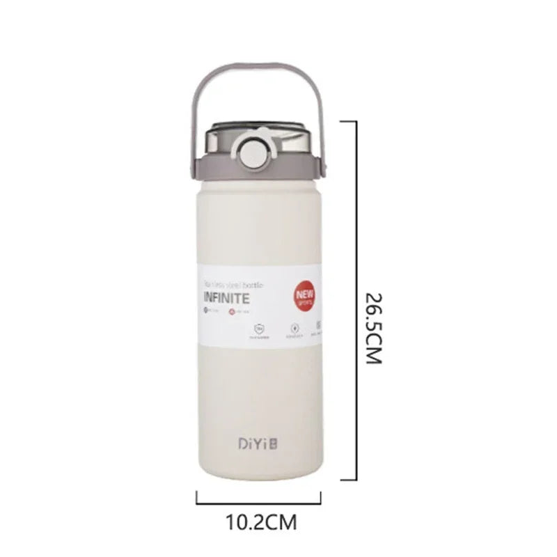Gourde en inox 1 L à 1,2 L à paille