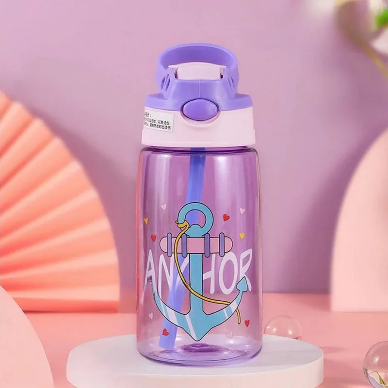 Gourde enfant en plastique sans BPA 480 ml à paille