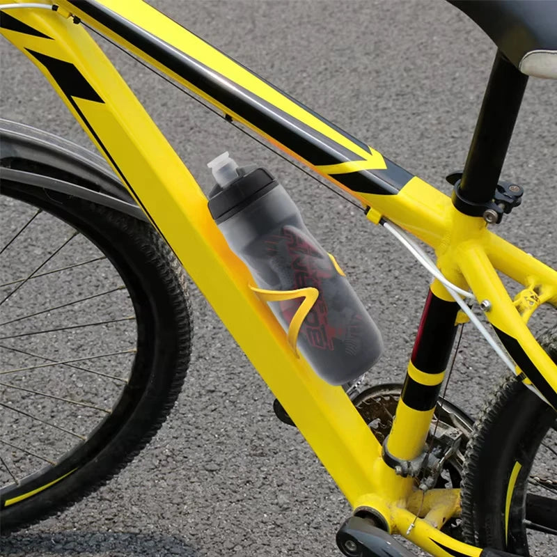 Gourde de vélo en plastique sans BPA 600 ml isotherme