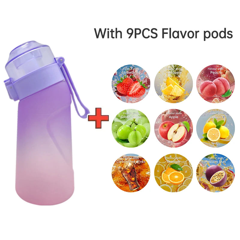 Gourde de sport 500 ml à paille — Dégradé et Violet et Rose