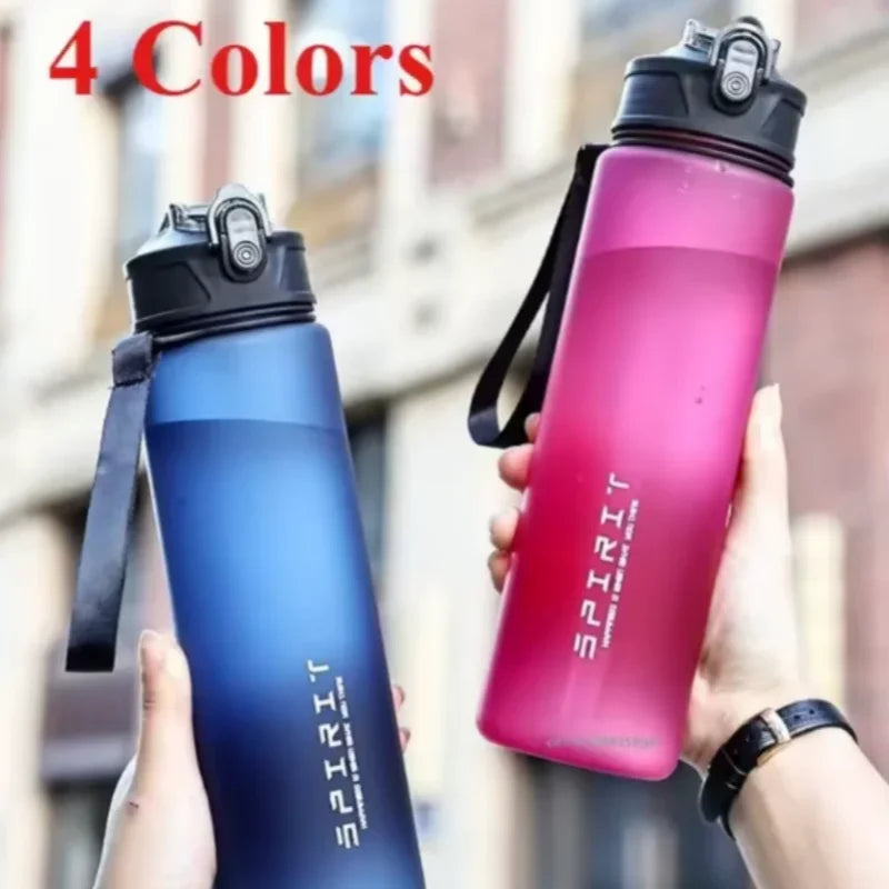 Gourde de sport en plastique sans BPA 750 ml à paille