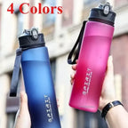 Gourde de sport en plastique sans BPA 750 ml à paille
