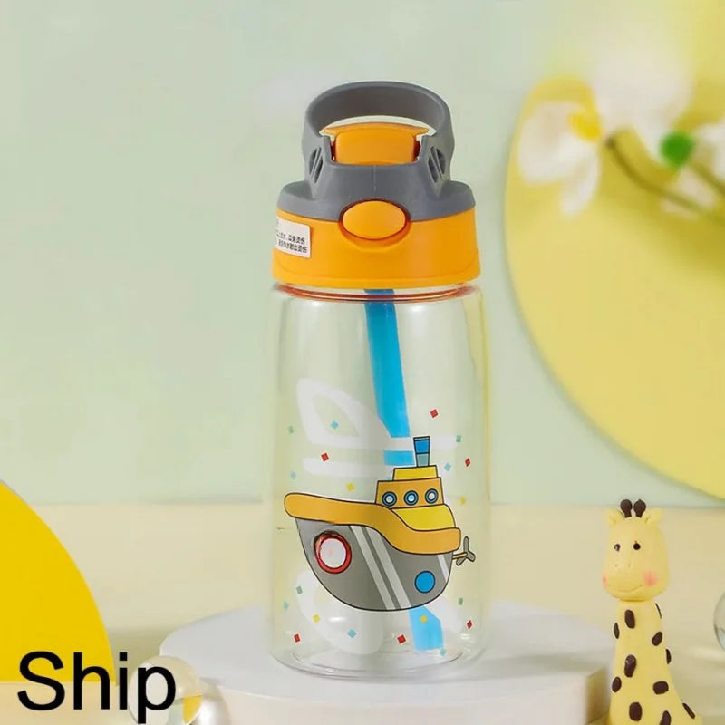 Gourde enfant en plastique sans BPA 480 ml à paille — Bateau