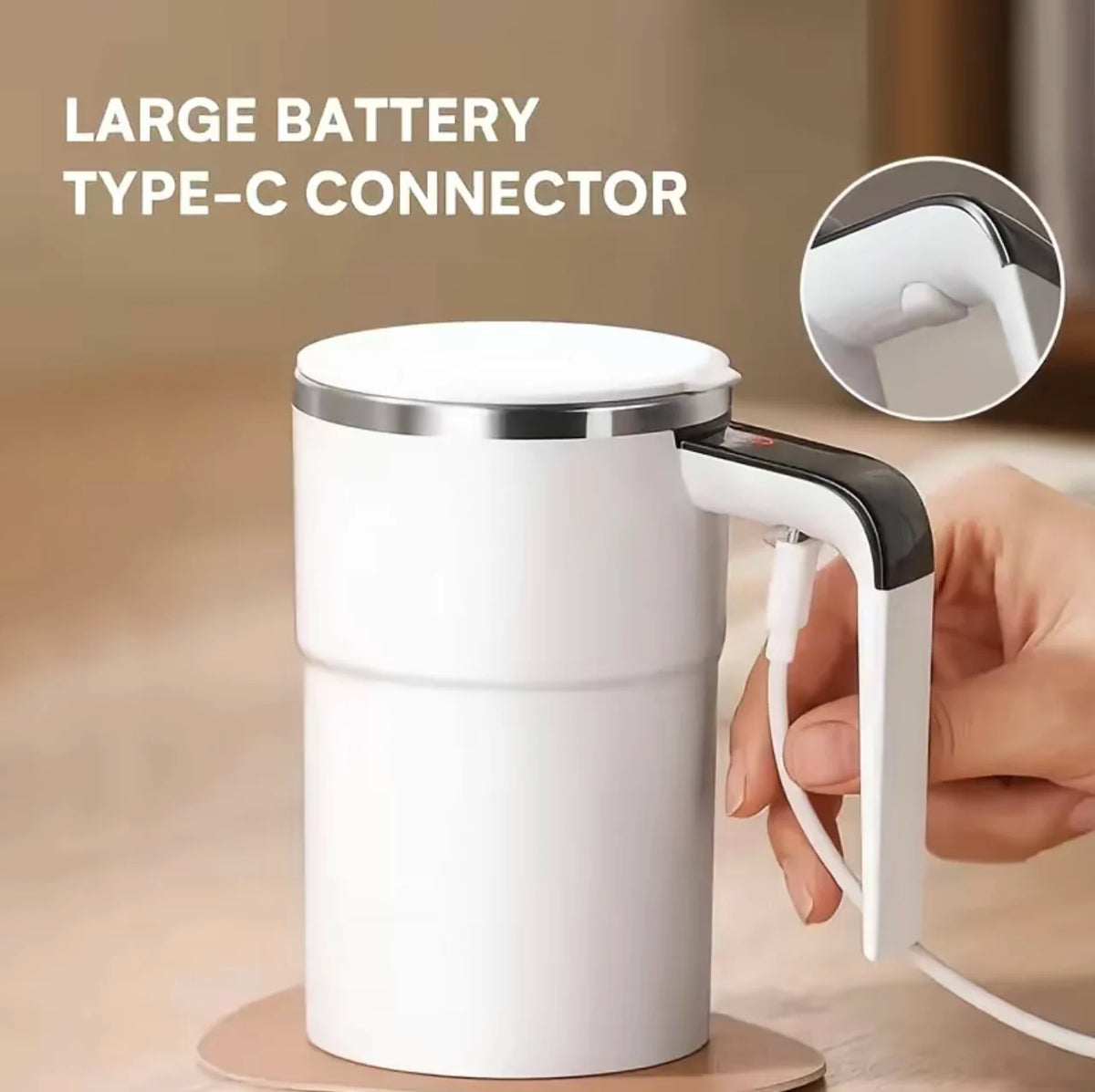 Gourde à café 380 ml à 400 ml shaker — Blanc