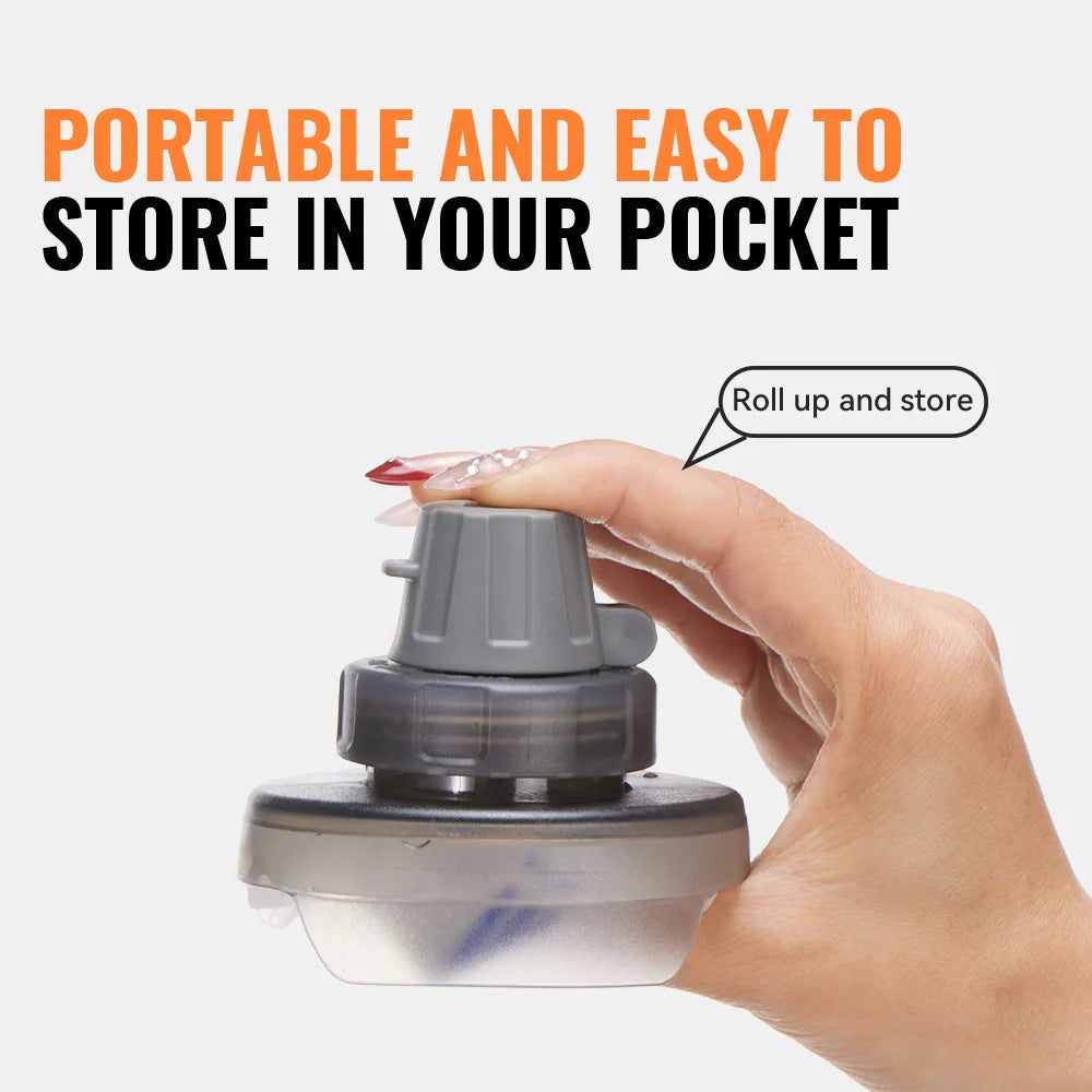 Gourde de running pliable 600 ml à 1 L avec filtre