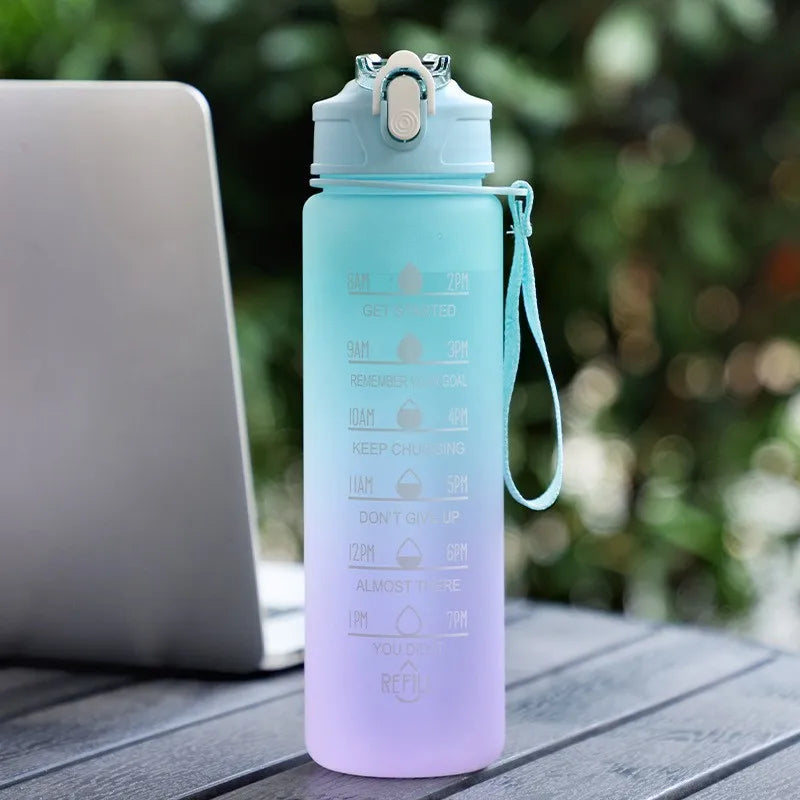 Gourde de sport en verre 600 ml à 1 L — Vert 750