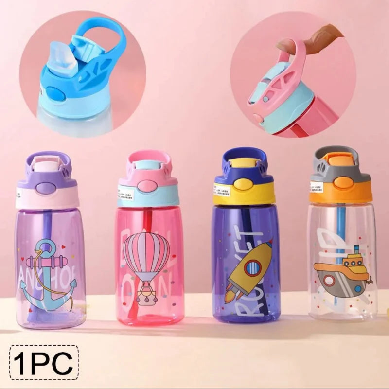 Gourde enfant en plastique sans BPA 480 ml à paille