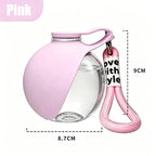 Gourde pour chien en silicone à mousqueton — Rose