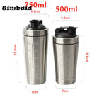 Gourde de sport en inox 500 ml à 750 ml shaker