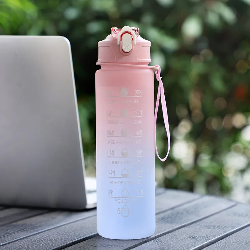 Gourde de sport en verre 600 ml à 1 L — Rose 750
