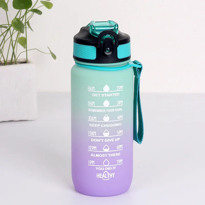 Gourde de sport en verre 600 ml à 1 L — Vert