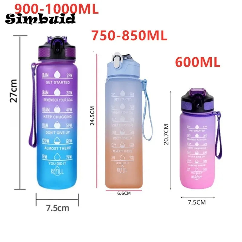 Gourde de sport 600 ml à 1 L graduée