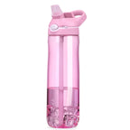 Gourde de sport en verre 750 ml à paille