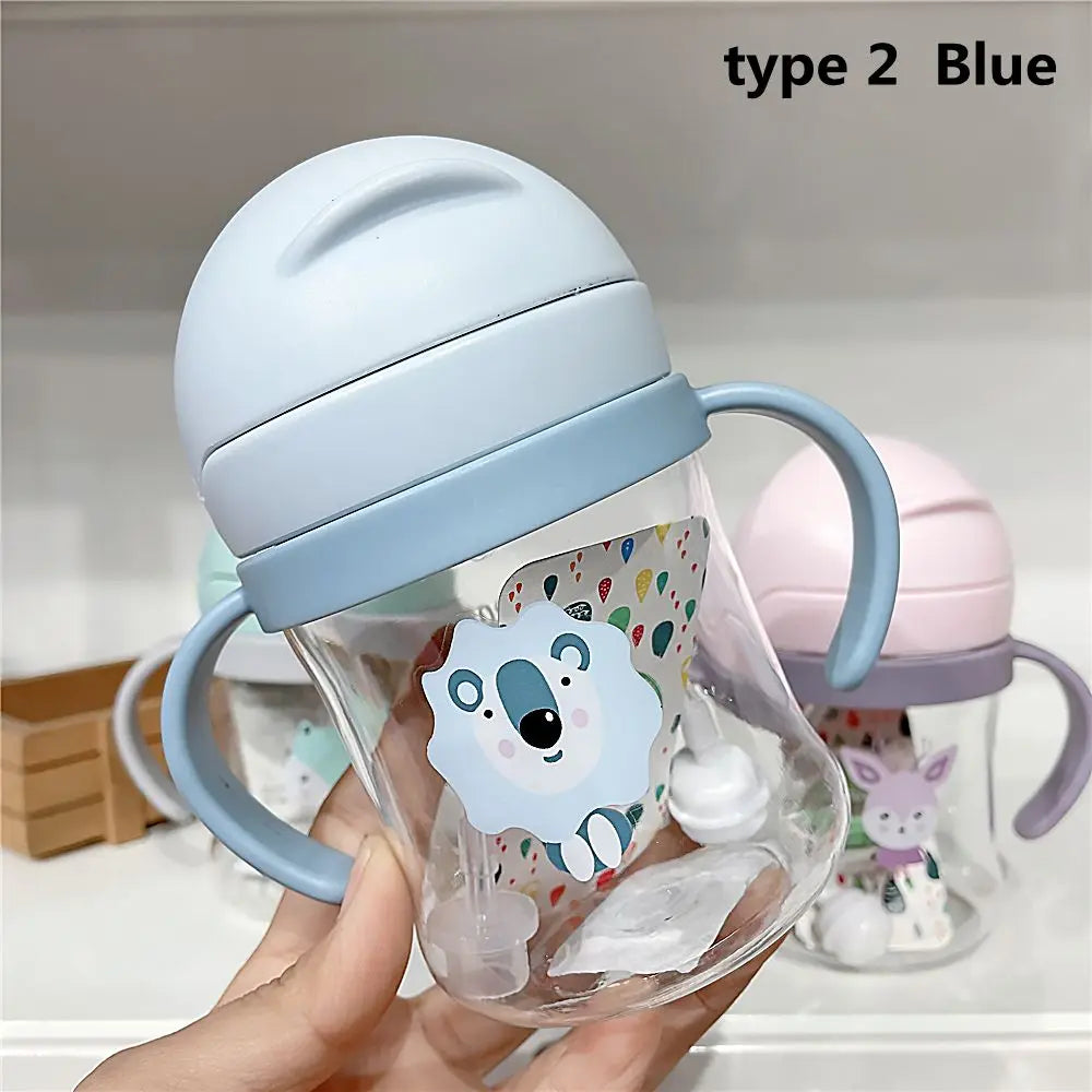 Gourde enfant 250 ml à 500 ml à paille — Bleu modèle 2