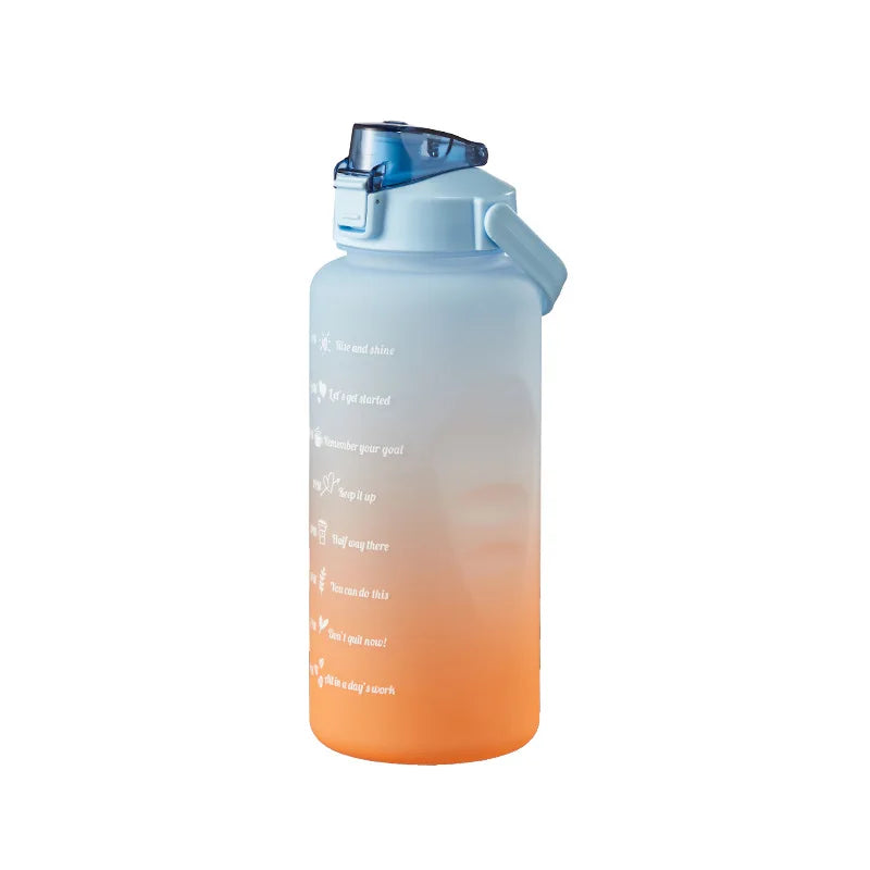 Gourde de sport 2 L à paille — Bleu a