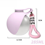 Gourde pour chien en inox 285 ml — Rose