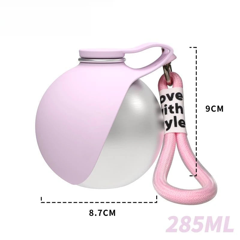 Gourde pour chien en inox 285 ml — Rose