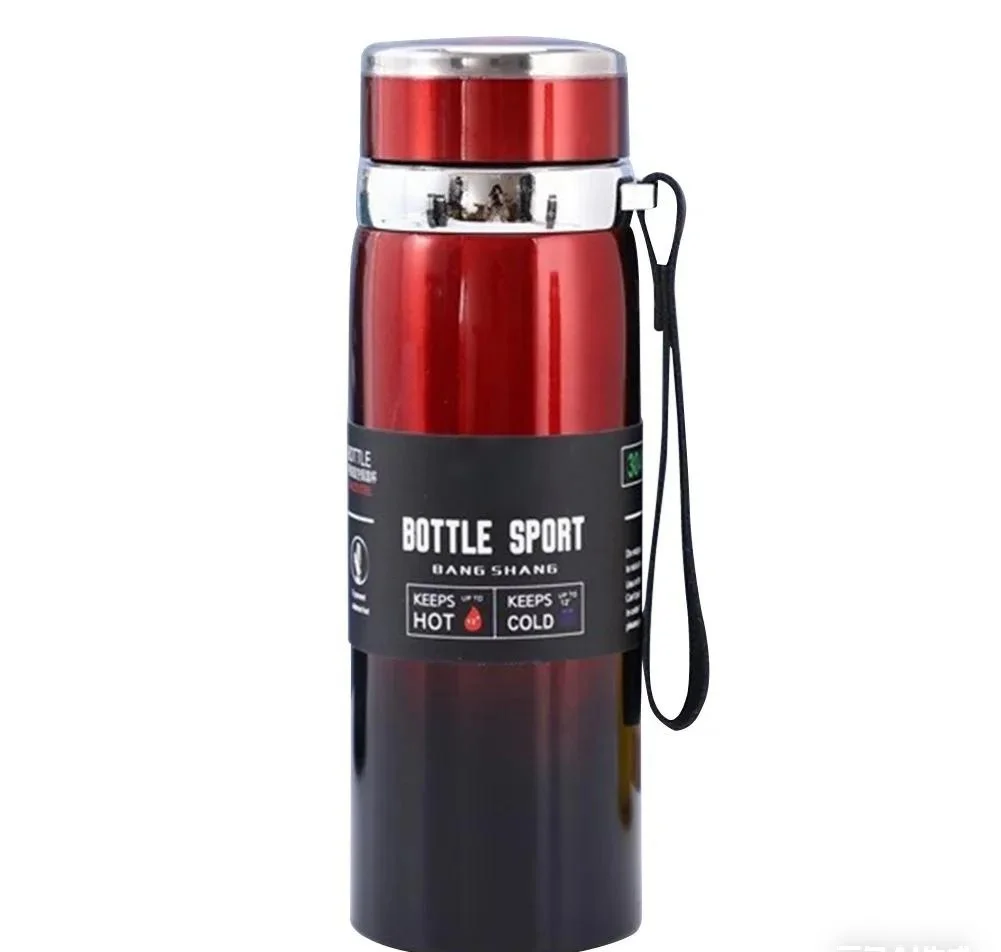 Gourde isotherme 1 L en inox avec anse — visuel 9