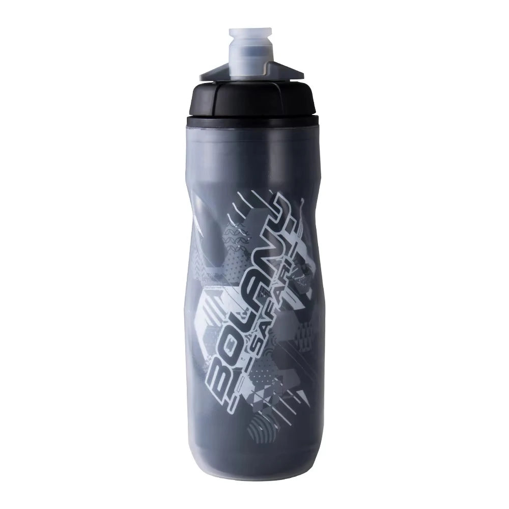 Gourde de vélo en plastique sans BPA 600 ml isotherme — Blanc