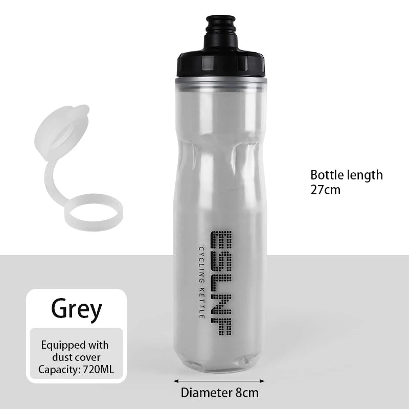 Gourde de vélo 720 ml isotherme — Gris