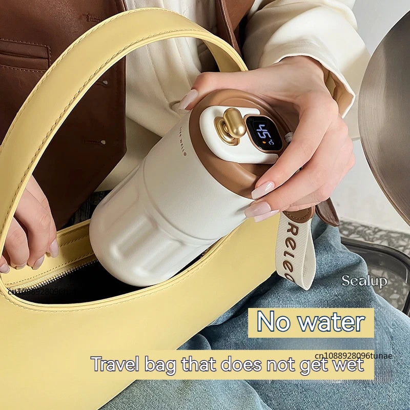 Gourde à café en inox 450 ml à affichage de température — 6 coloris