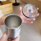 Gourde à café en inox 600 ml à 700 ml à paille