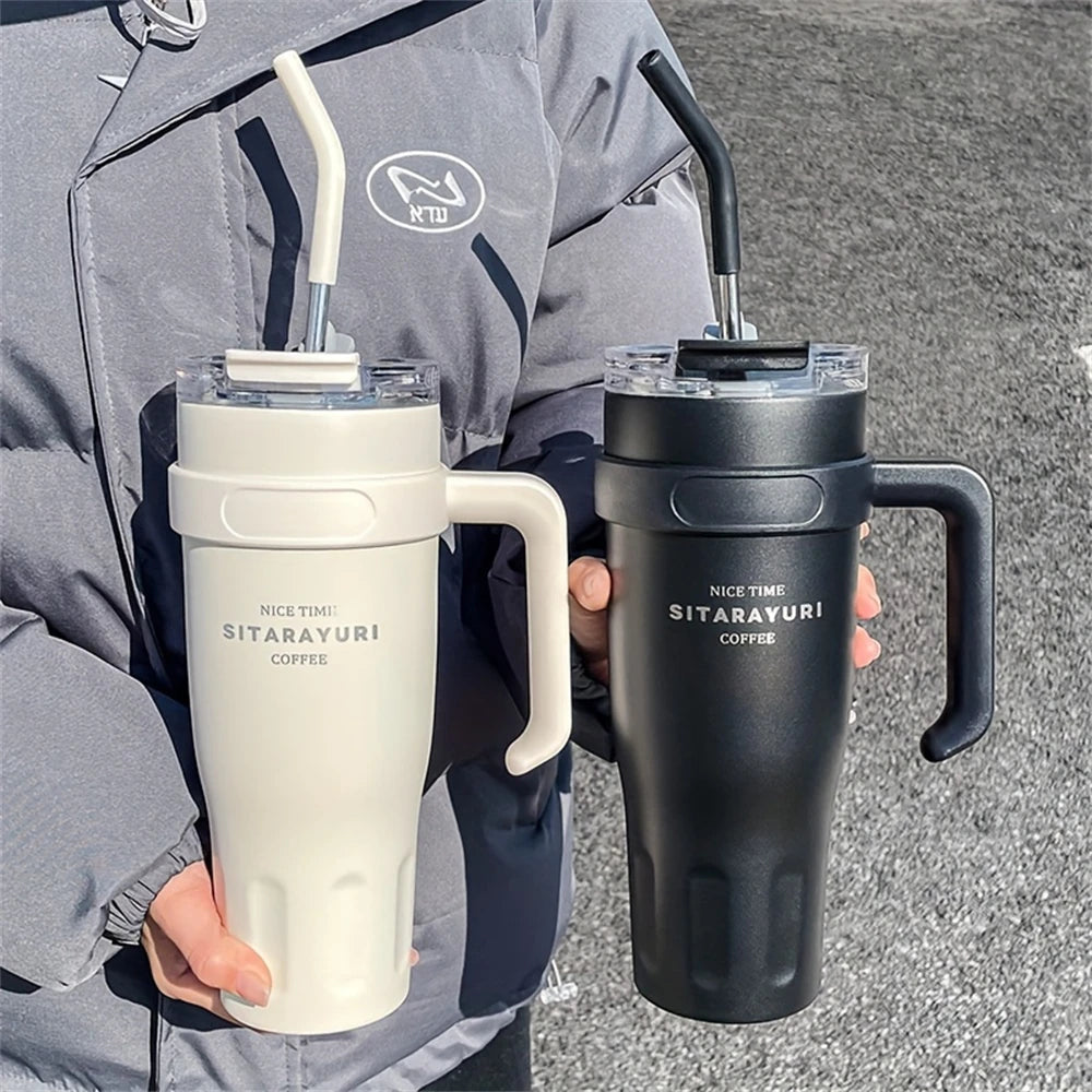 Gourde de sport en inox 1,1 L à 1,6 L à paille