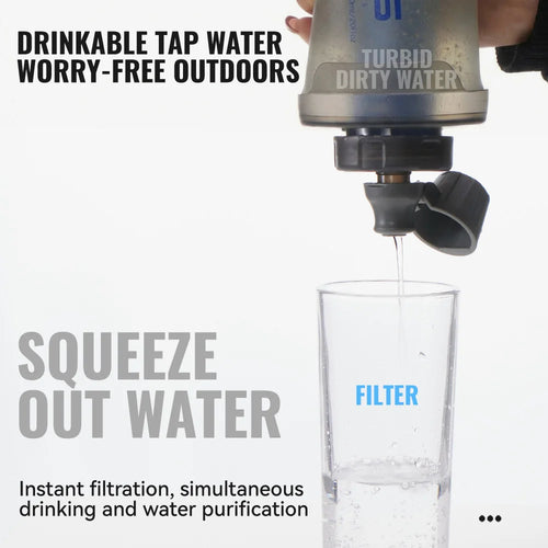 Gourde de running pliable 600 ml à 1 L avec filtre