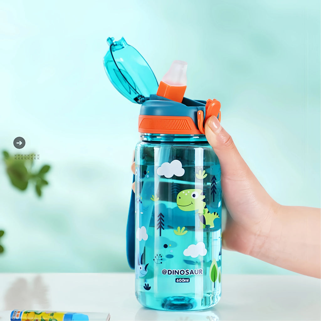 Gourde enfant en silicone 600 ml à paille