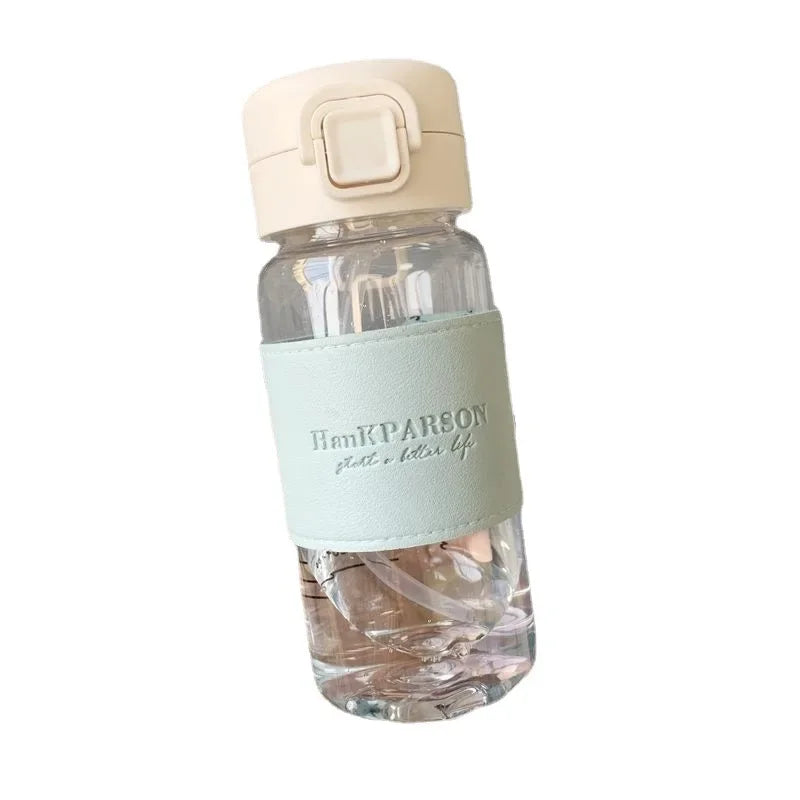 Gourde en plastique sans BPA 500 ml à paille anti-fuite