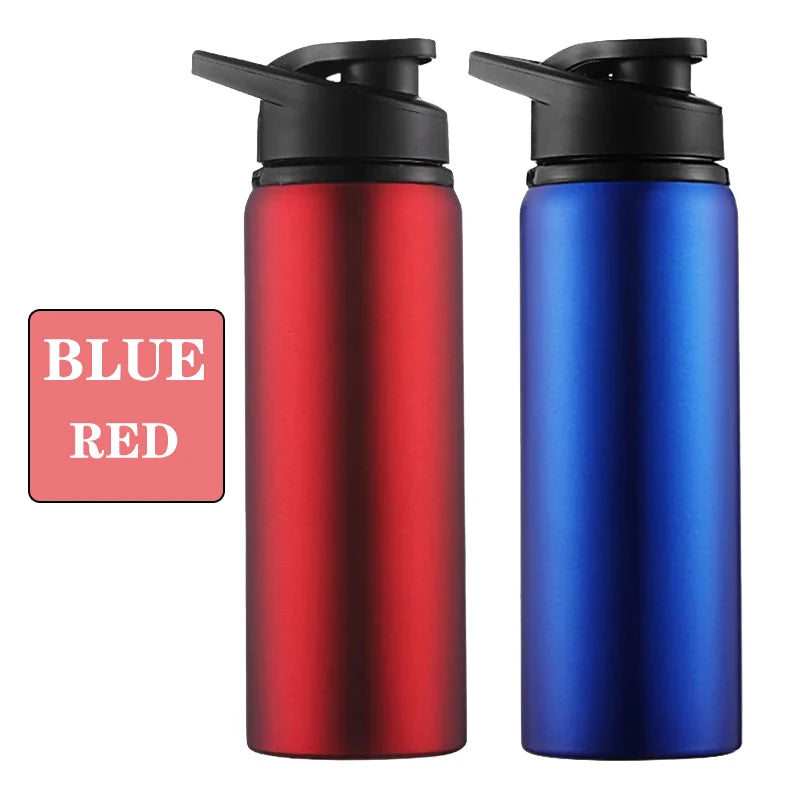 Gourde de vélo 600 ml anti-fuite — Bleu et Rouge