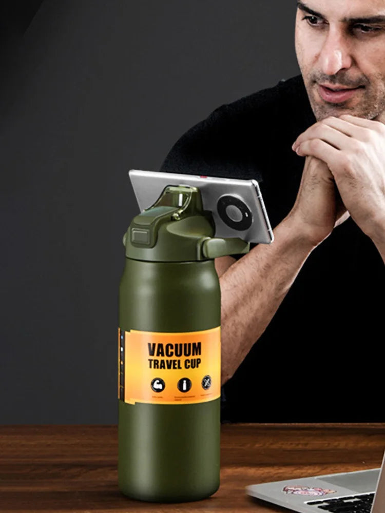 Gourde de sport en inox 800 ml à 1,5 L à paille