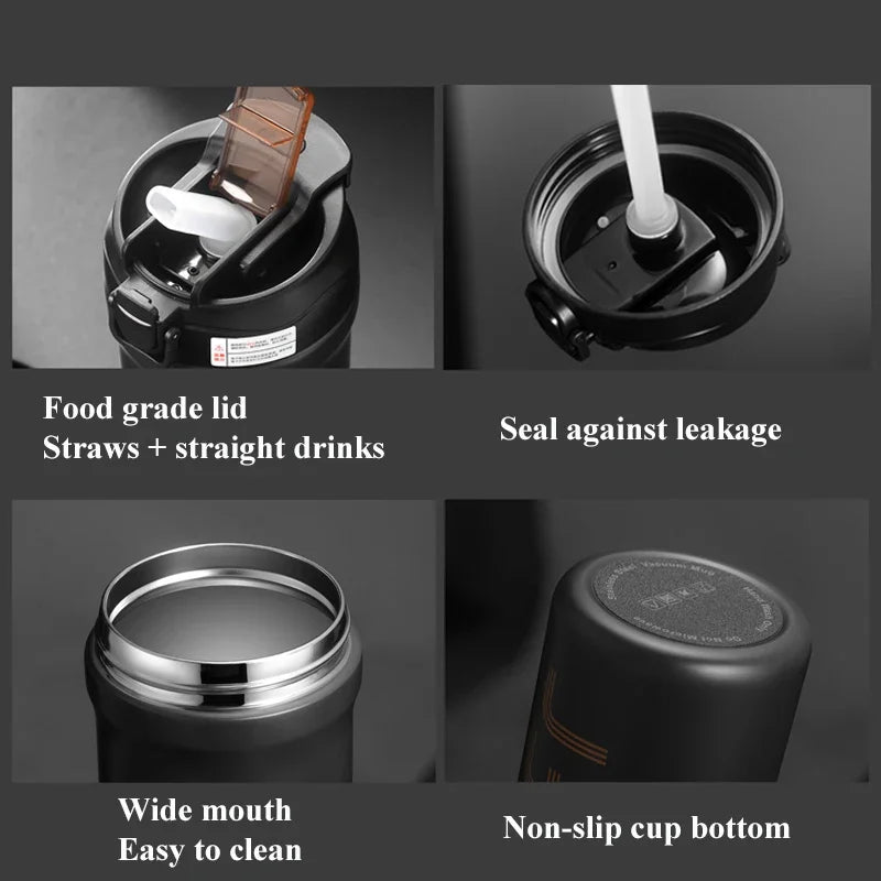 Gourde à café 600 ml à 620 ml à paille