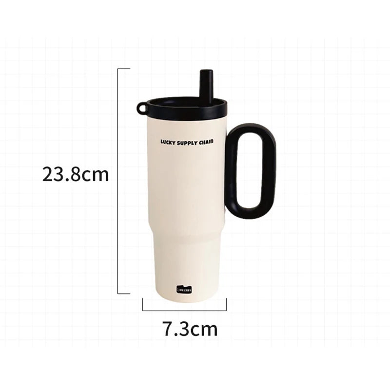 Gourde de sport en inox 720 ml à 750 ml à paille