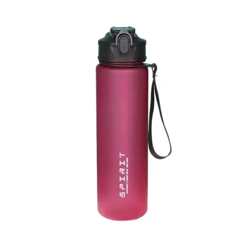 Gourde de sport en plastique sans BPA 750 ml à paille — Rouge