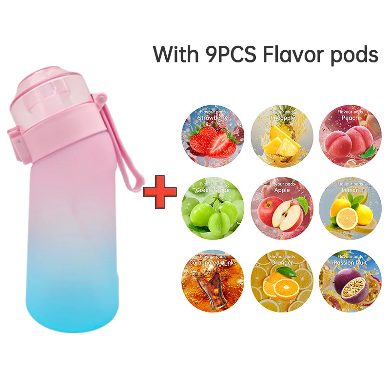 Gourde de sport 500 ml à paille — Dégradé et Rose et Bleu