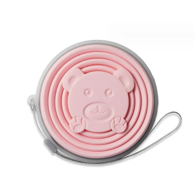 Gourde de sport en silicone 180 ml à 320 ml — Rose