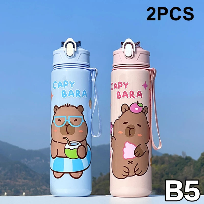 Gourde enfant en plastique sans BPA 800 ml à paille — B5