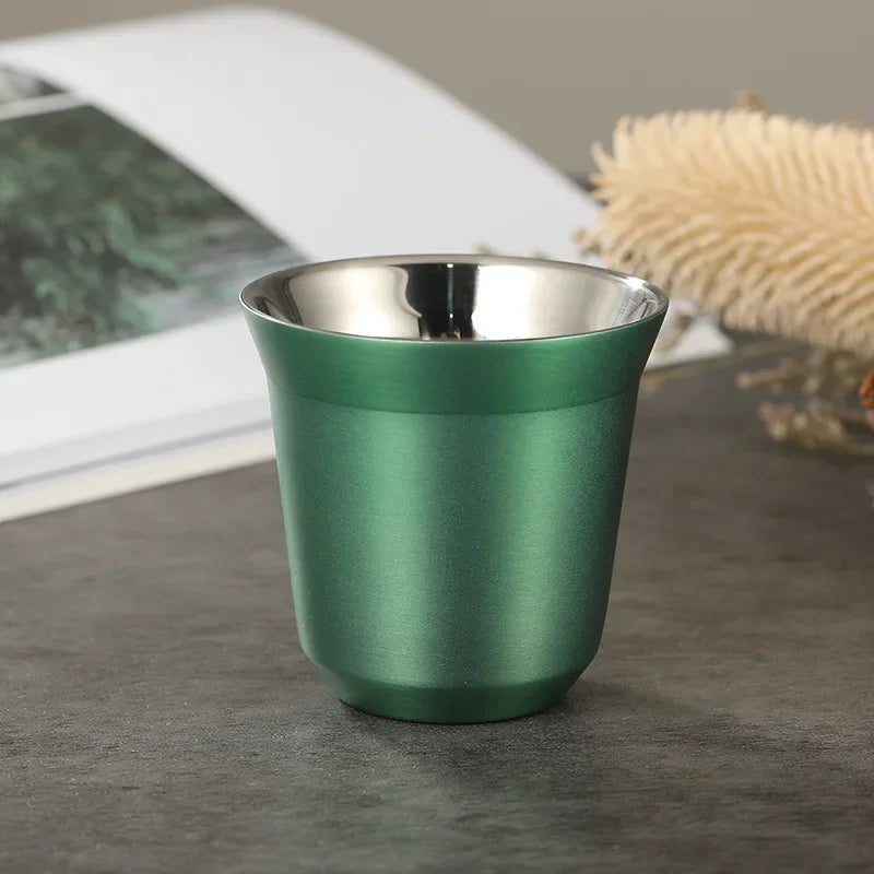 Gourde à café en inox isotherme — Vert emerald