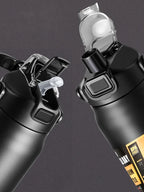 Gourde de sport en inox 800 ml à 1,5 L à paille — 9 coloris