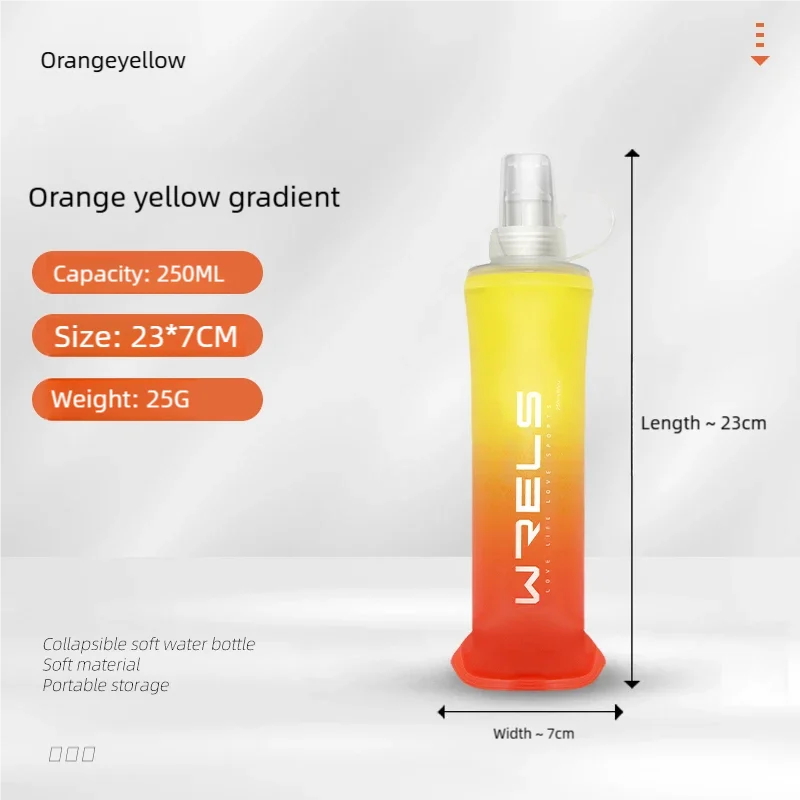 Gourde de vélo en silicone 250 ml à 500 ml — Jaune et Rouge