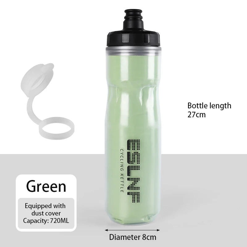 Gourde de vélo 720 ml isotherme — Vert