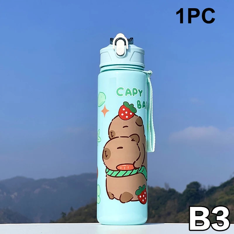 Gourde enfant en plastique sans BPA 800 ml à paille — B3
