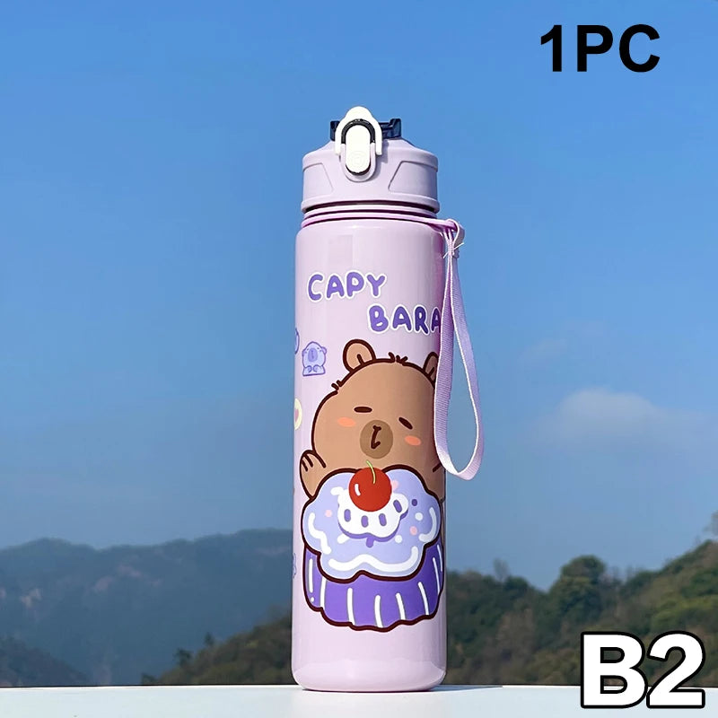 Gourde enfant en plastique sans BPA 800 ml à paille — B2