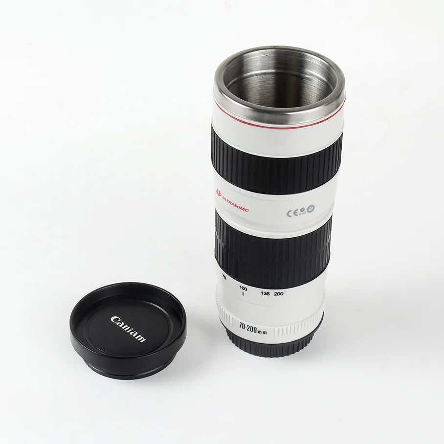 Gourde à café 400 ml à 500 ml isotherme — Blanc mug