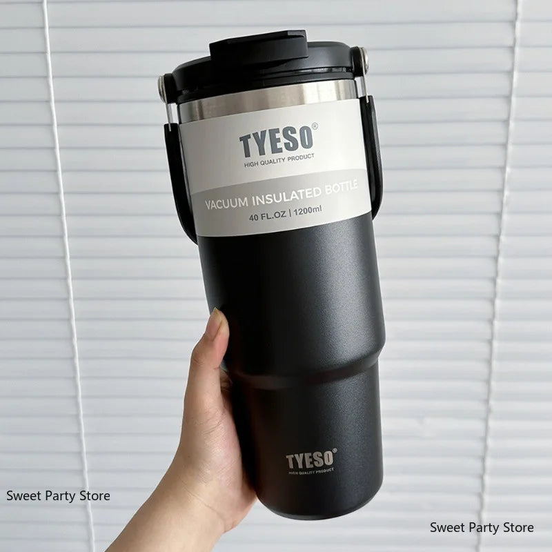 Gourde en inox 600 ml à 1,2 L isotherme — 750 ml Noir