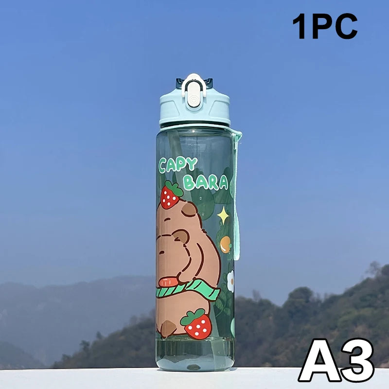Gourde enfant en plastique sans BPA 800 ml à paille — A3
