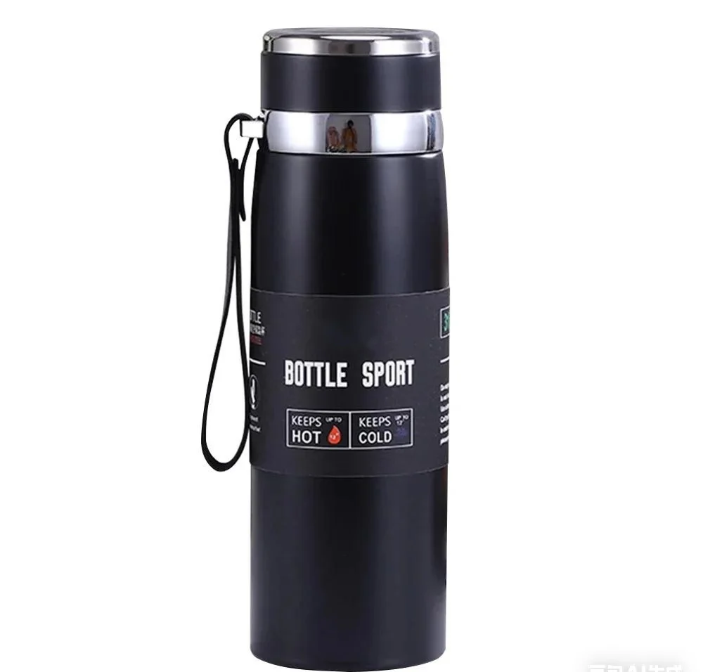 Gourde isotherme 1 L en inox avec anse — visuel 8