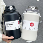 Gourde de sport en inox 800 ml à 2 L à paille